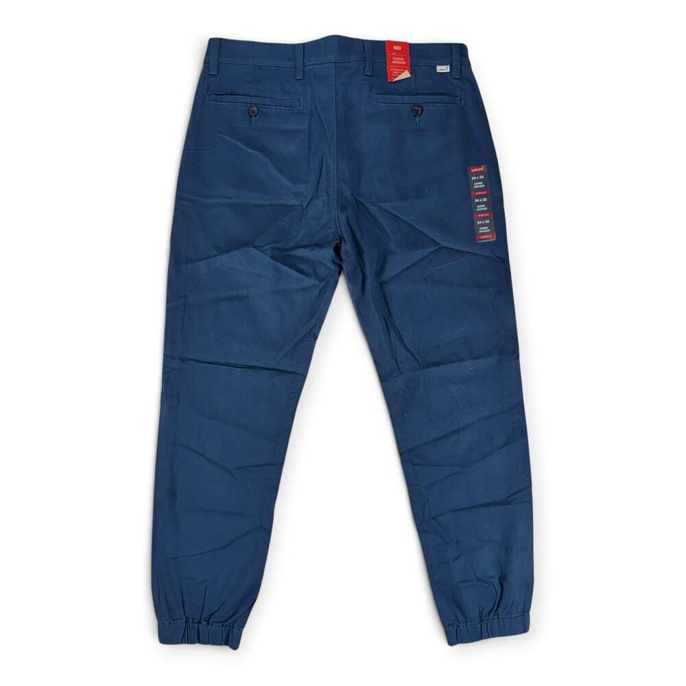 Levi's Chino Jogger Pants Size 34x32 Stretch Blue Regular Fit Sits Below Waist N